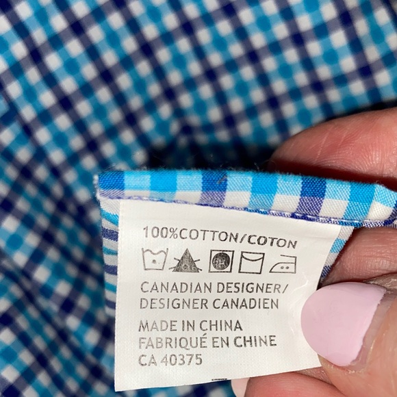 Men's Blue Checkered Shirt - Picture 4 of 4